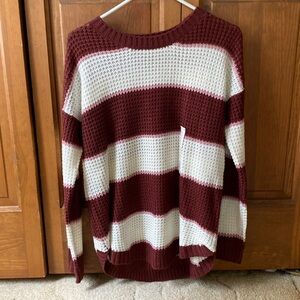 SO women’s size medium red and white sweater